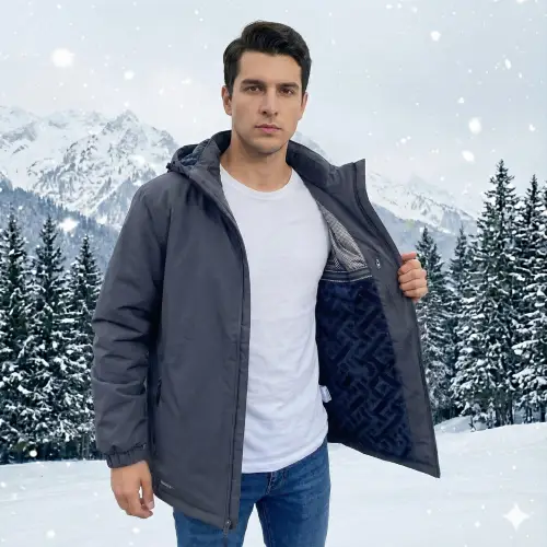 CHUMPA IMPERMEABLE CABALLERO CON FORRO INTERNO DE BORREGO