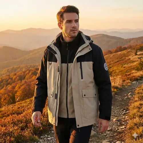 CHUMPA IMPERMEABLE CON CAPUCHA Y SUDADERO INTERNO DESMONTABLE